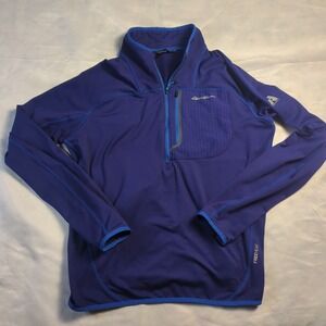 Eddie Bauer First Ascent Free Heat Fleece Midlayer Mens‎ Medium Blue